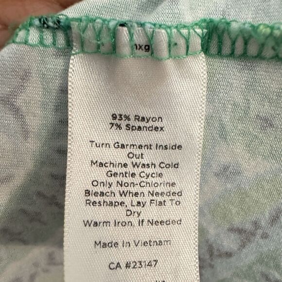 TALBOTS Women's MEDIUM P -Maxi Dress Green medallion Print Empire Waist Sundress - Picture 7 of 7